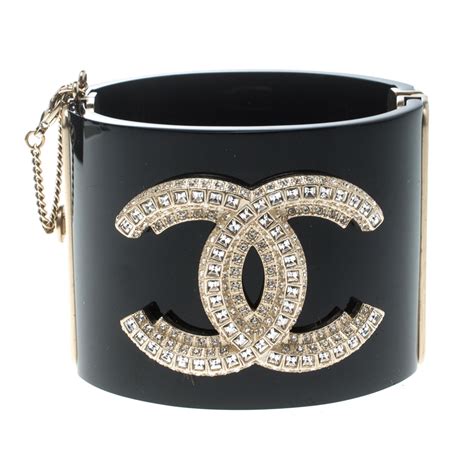 chanel black cuff bracelet replica|Chanel cuff bracelet price.